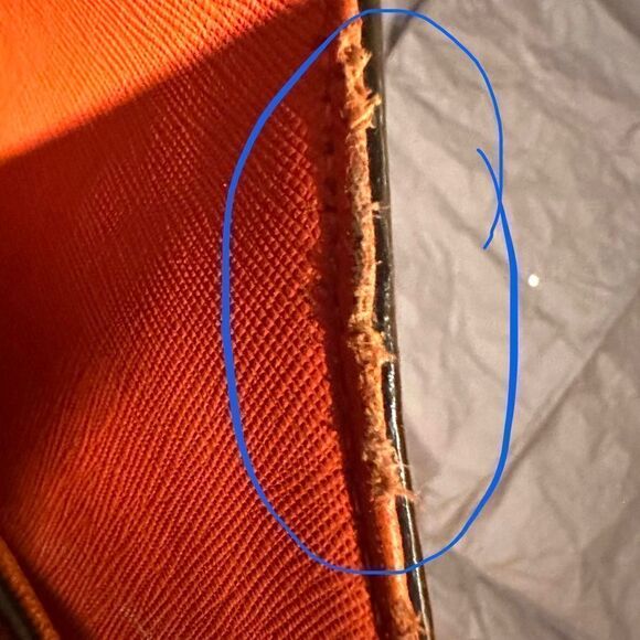 Michael Kors Orange Leather Hamilton Large Tote Bag 14”Lx13”Hx5.5D - Picture 9 of 10